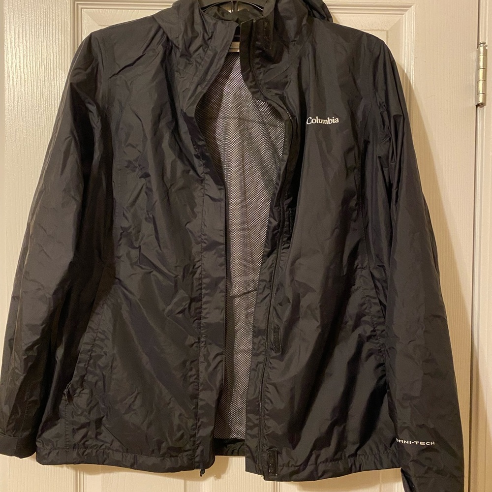 Black Columbia rain jacket